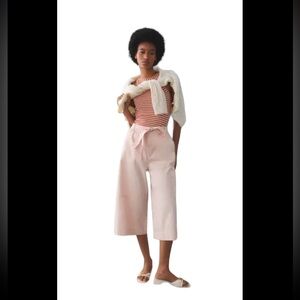 NWT Anthropologie wide-leg utility culottes in rose pink by Maeve.